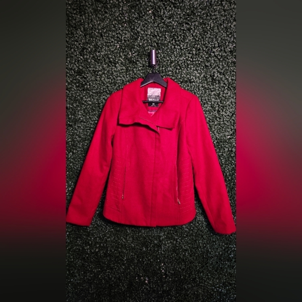 Kensie Women's Vibrant Red Bomber Jacket